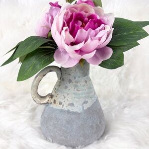 Hand Crafted Ceramic Vase with Handle